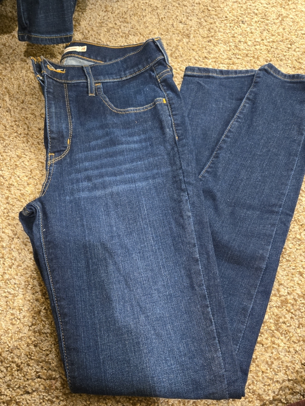 Classic Women's Dark Blue Straight-Leg Jeans